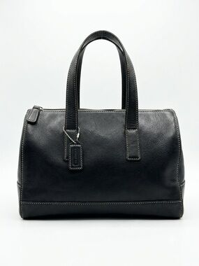 Vintage Coach Hamptons Black Leather Doctor Duffle Satchel (Style 7791) EUC**